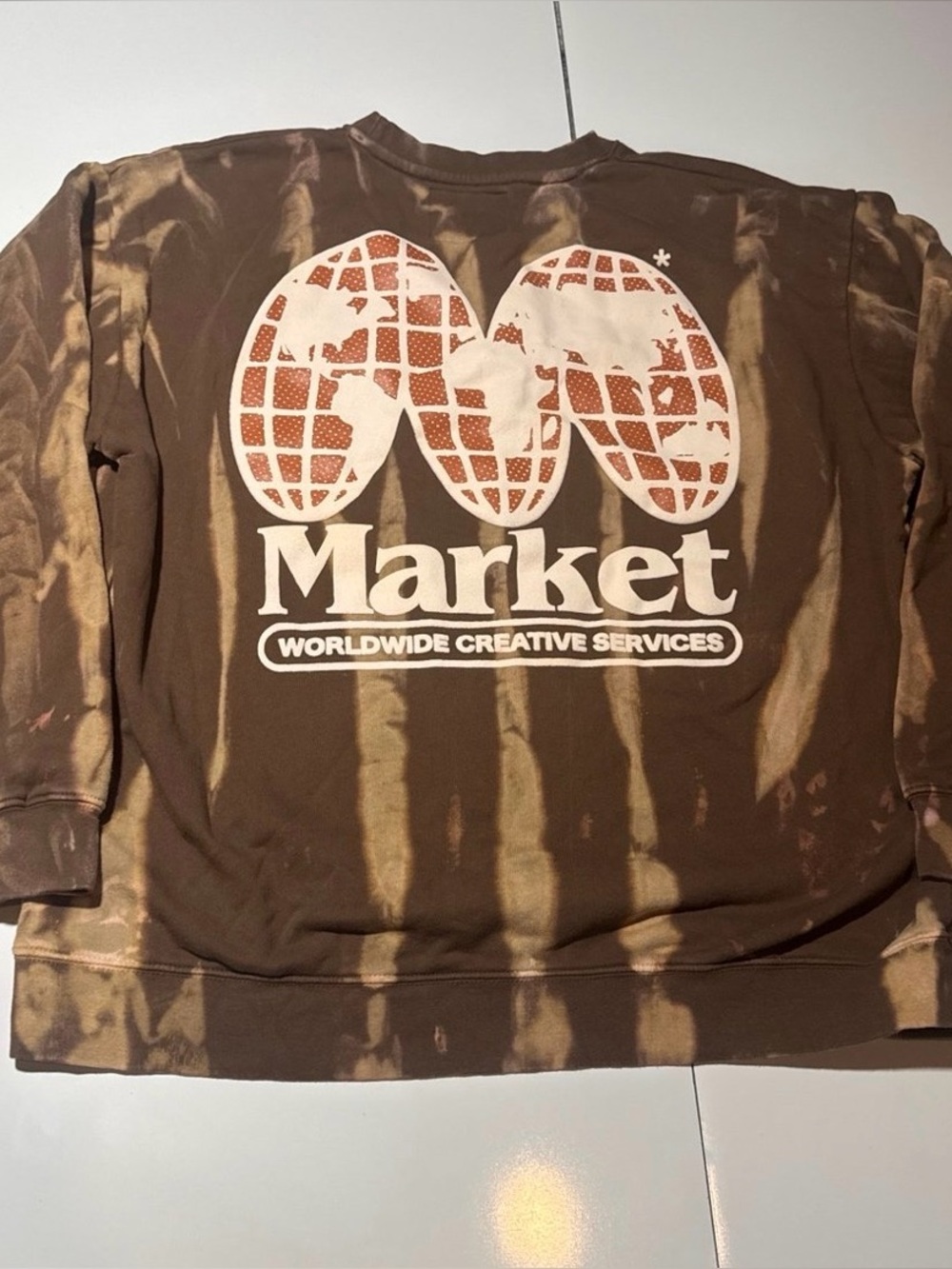 Market Worldwide Creative Services Brown Graphic Sweatshirt